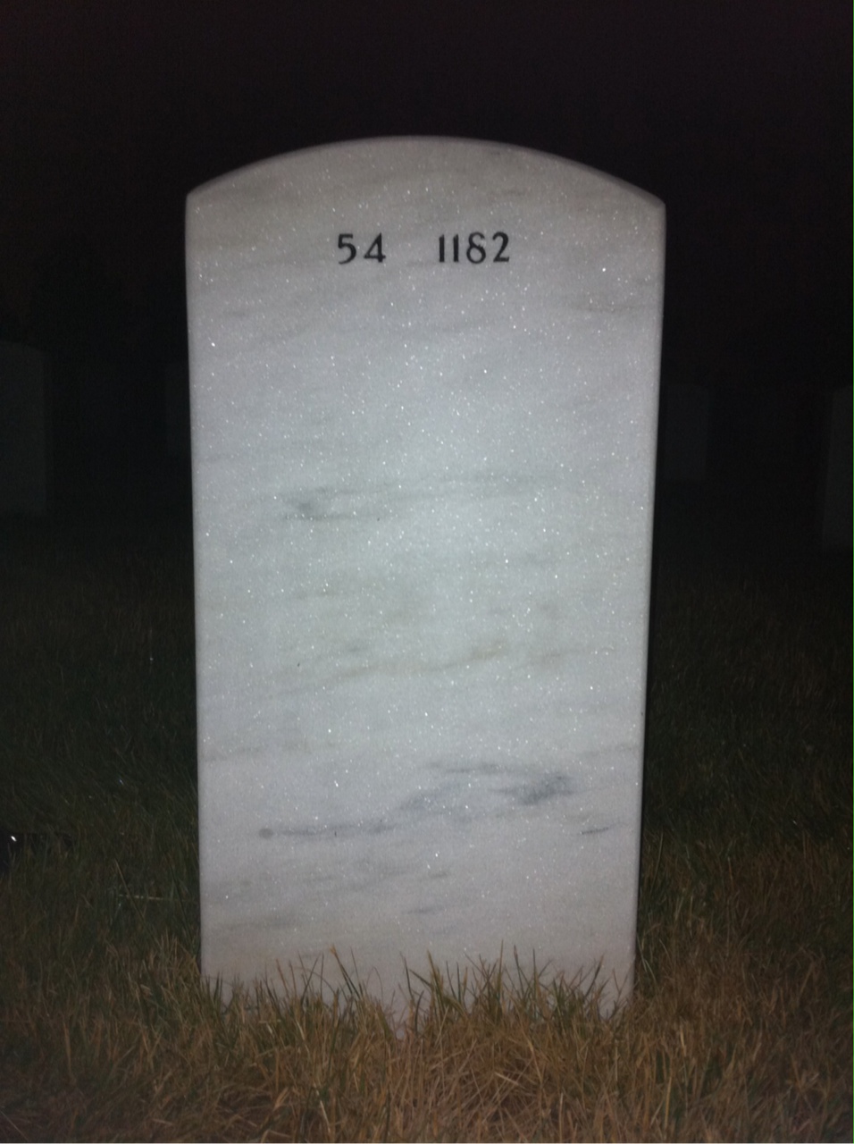 Back of headstone — Frank Barker