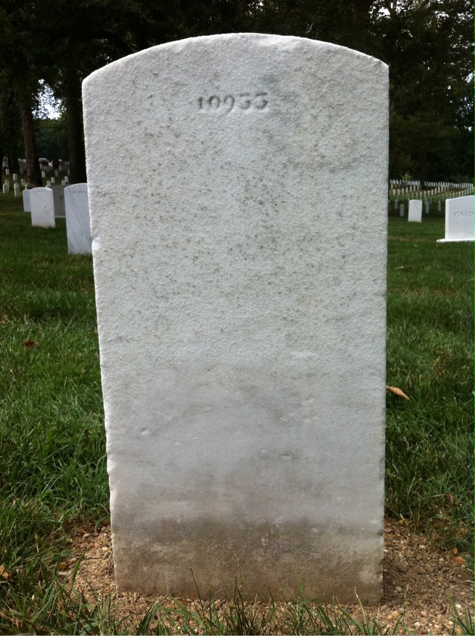 Back of headstone — John Arnett