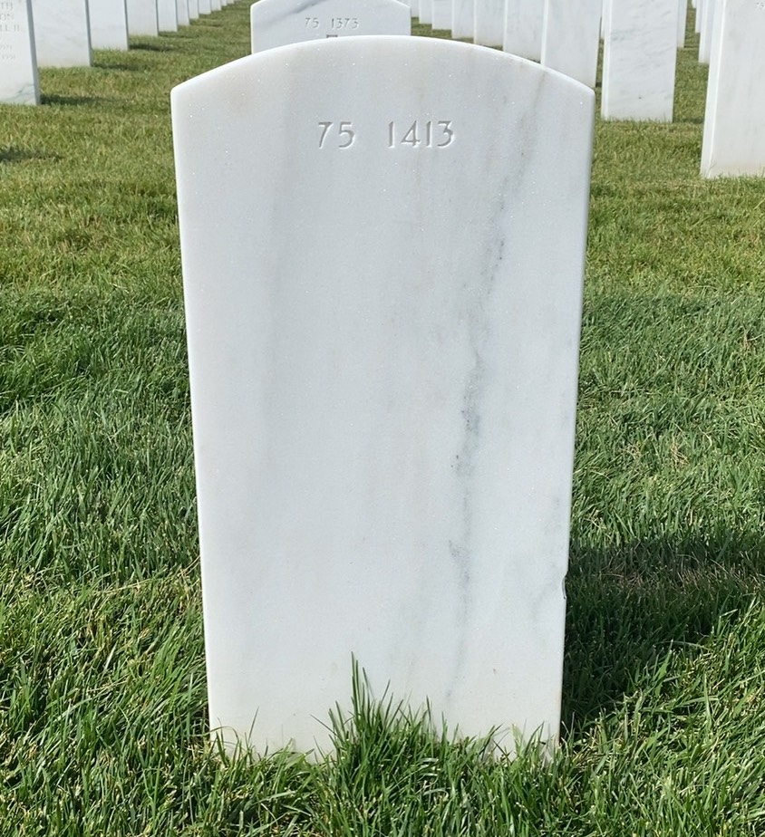 Back of headstone — Victor E Larkins