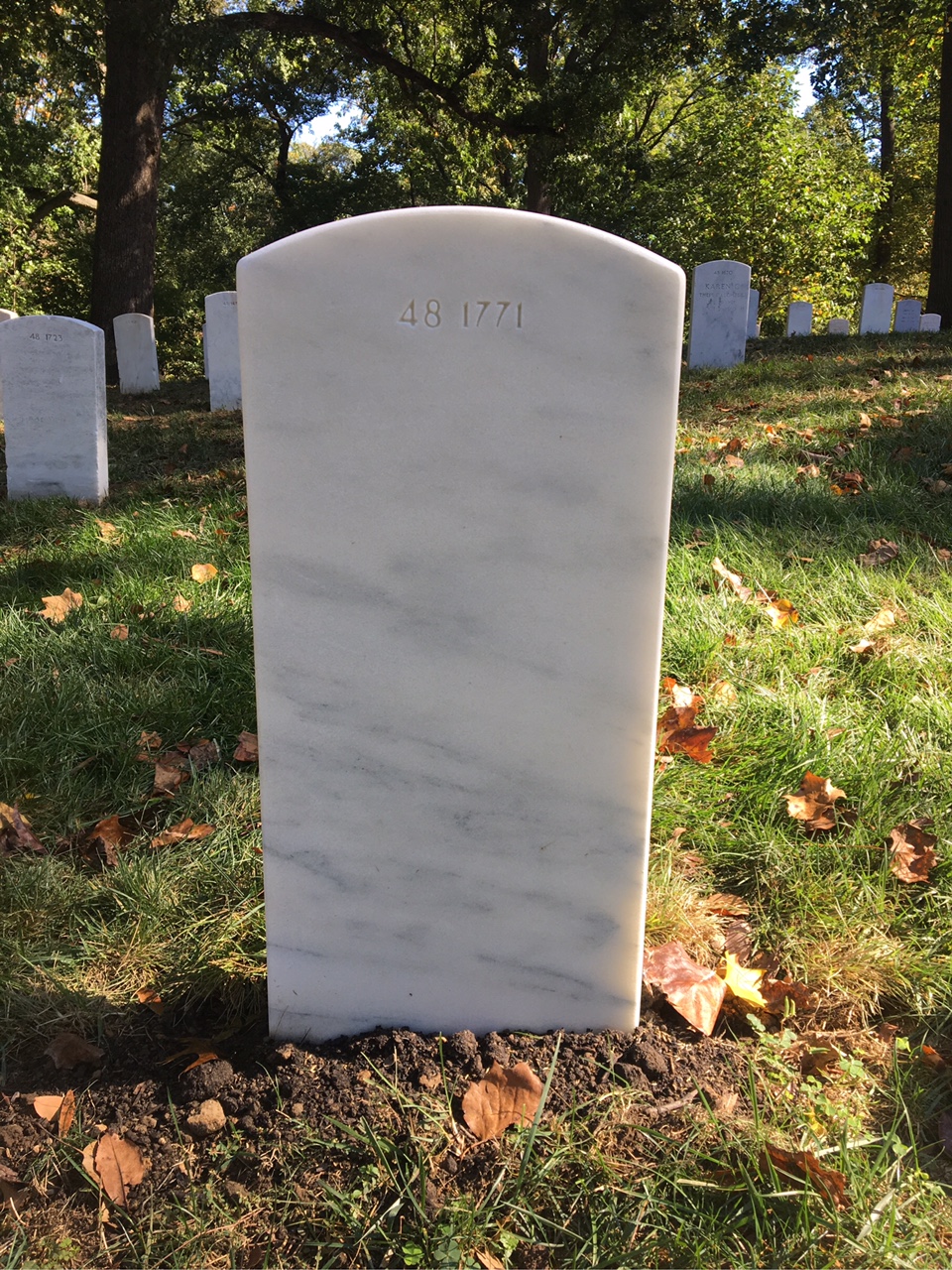 Back of headstone — Roger Moulton
