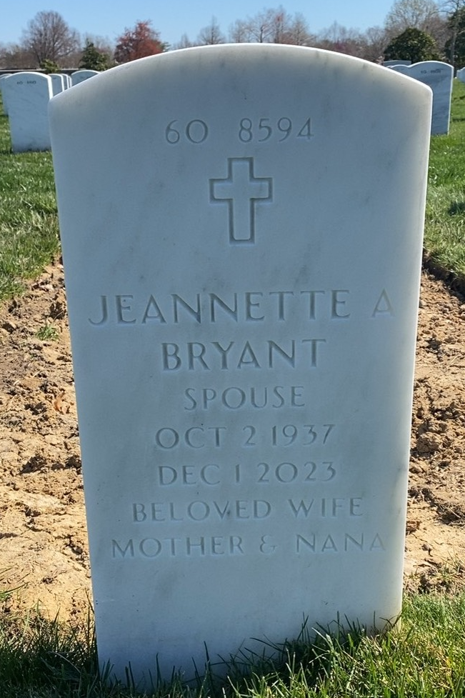 Back of headstone — Hunter Bryant