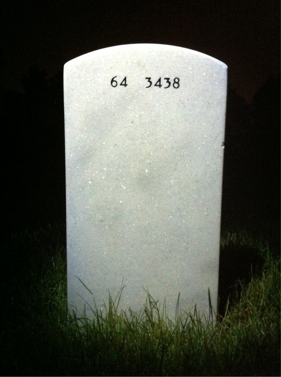 Back of headstone — Dale Walker