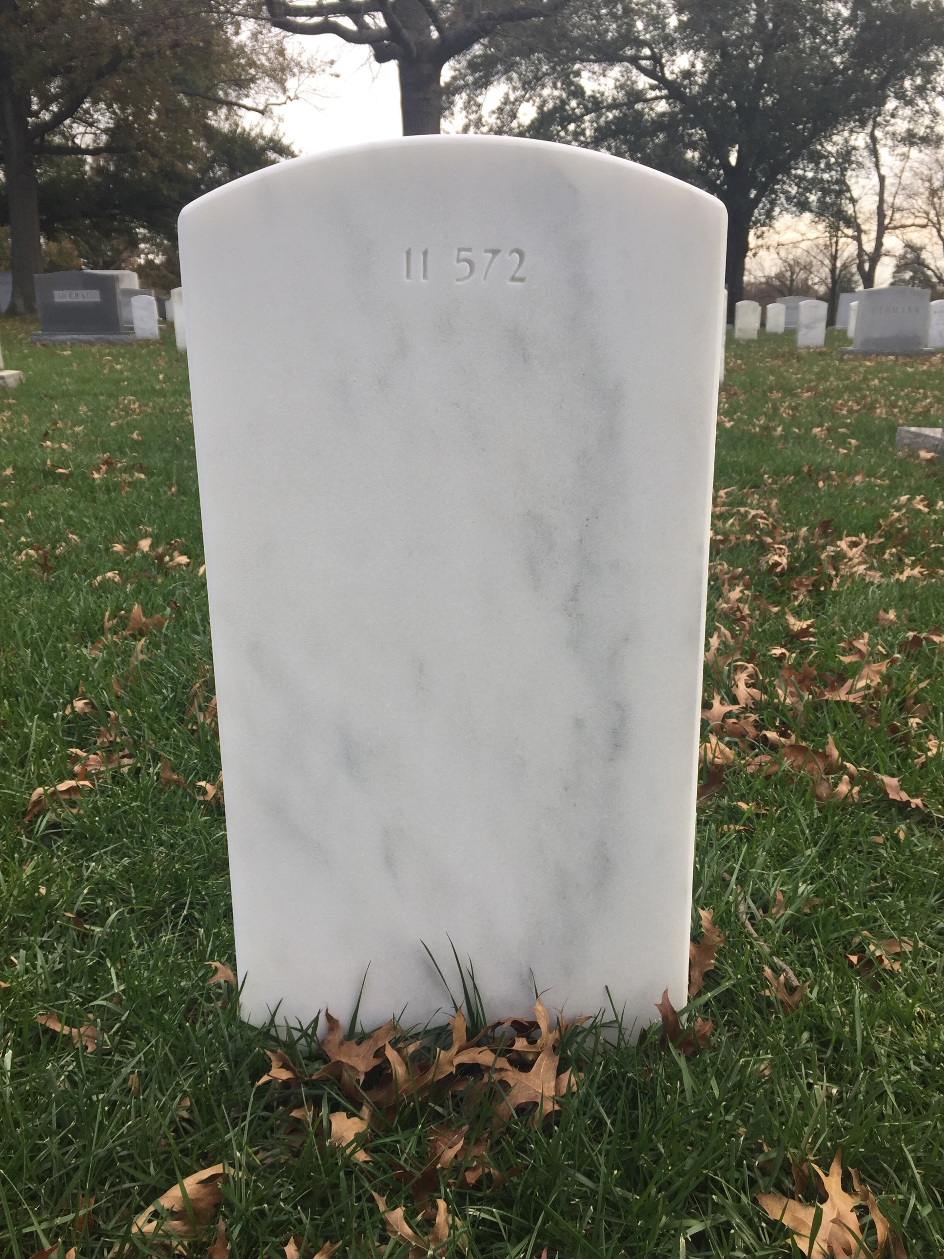 Back of headstone — Harold Moser