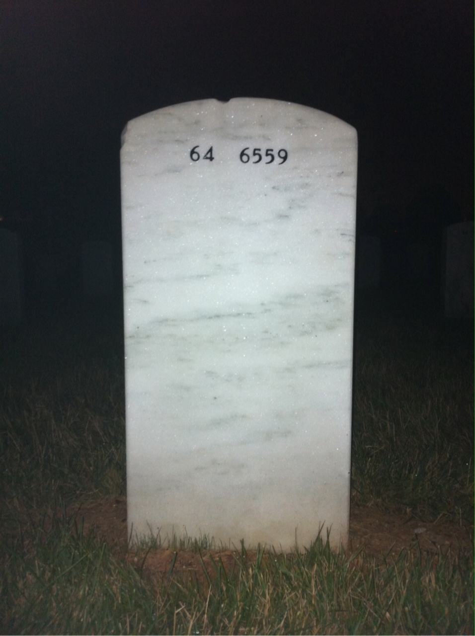 Back of headstone — James Zimmerman