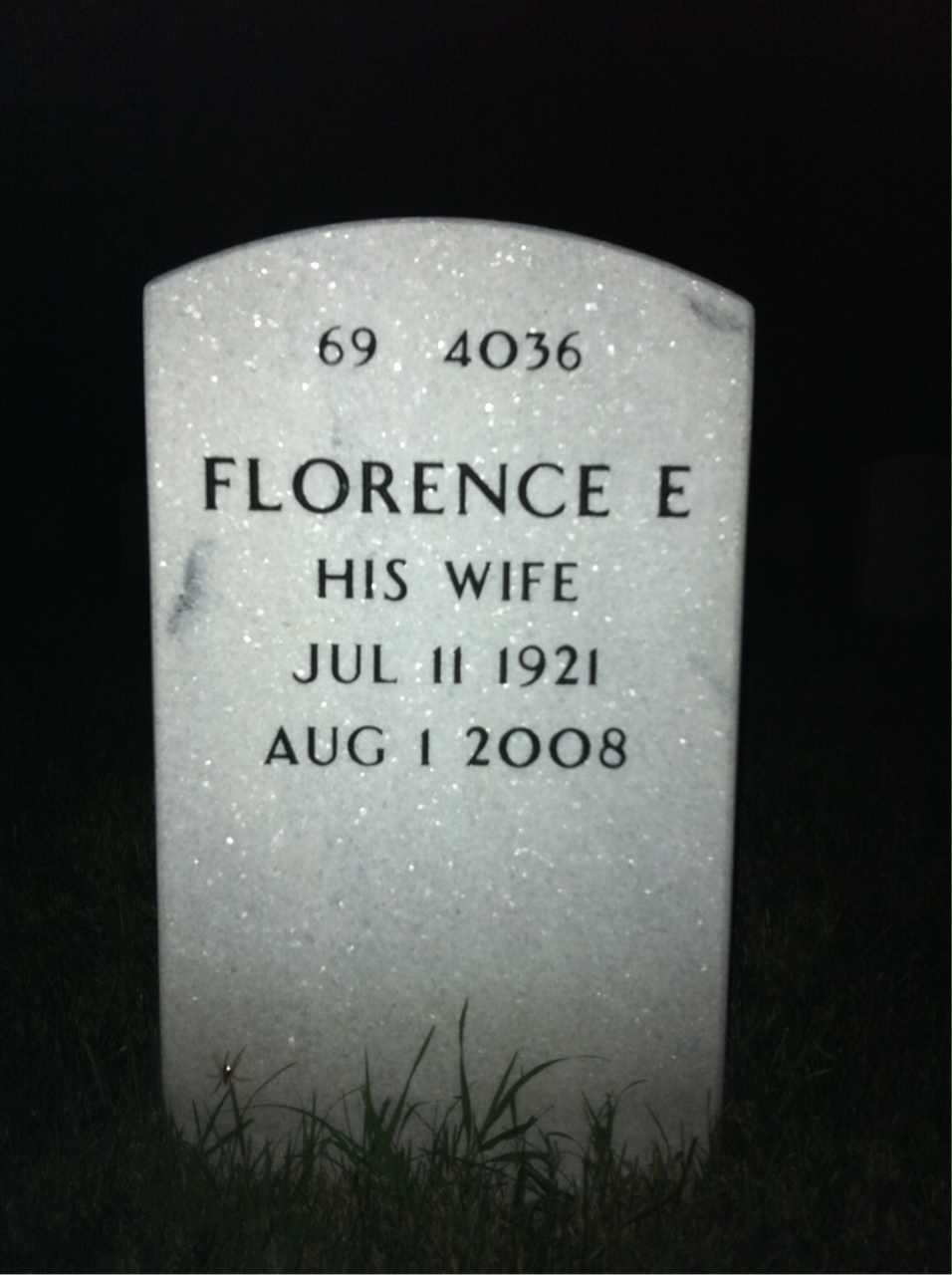 Back of headstone — John Heidenthal