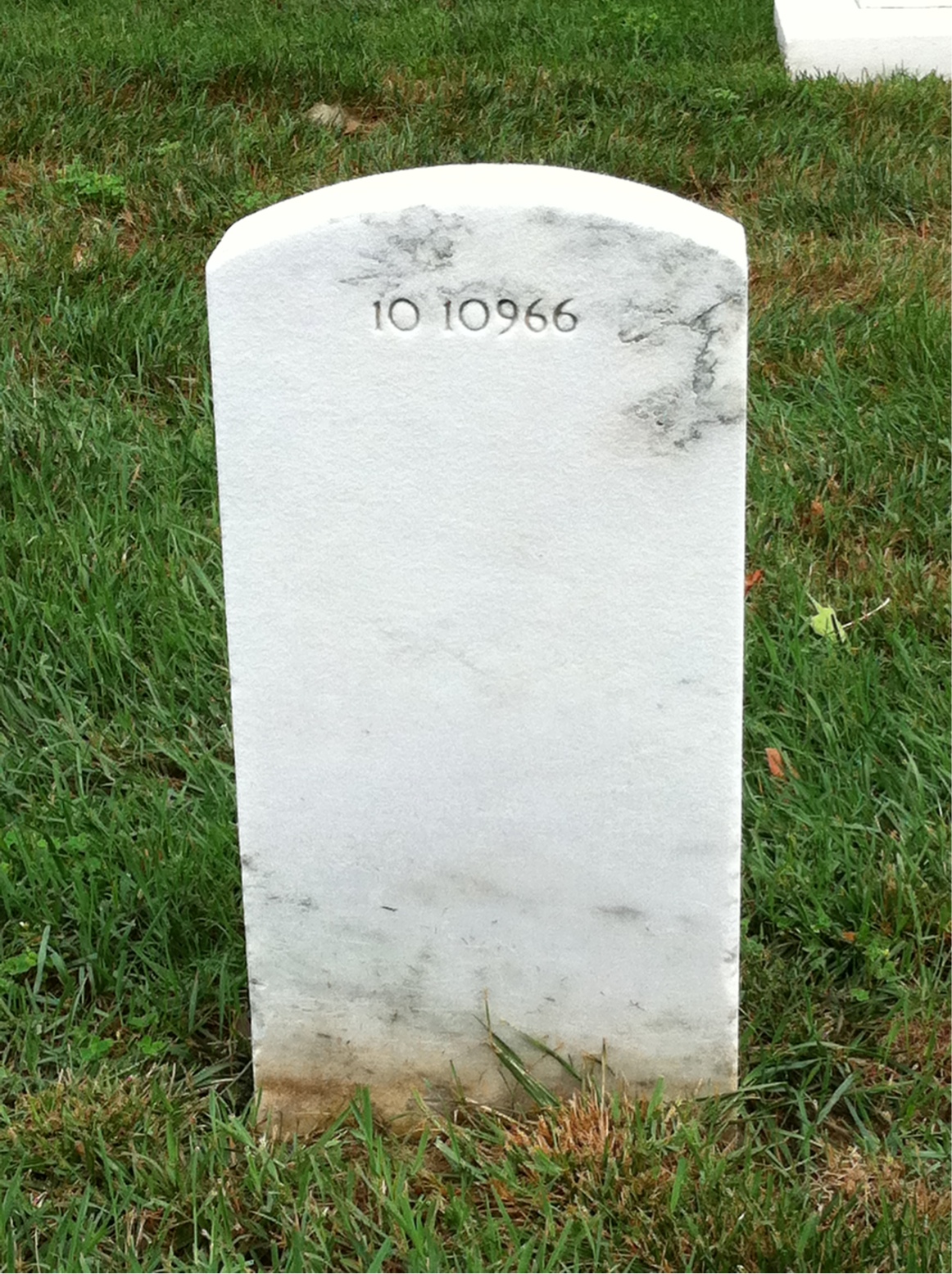 Back of headstone — Ida Acuff