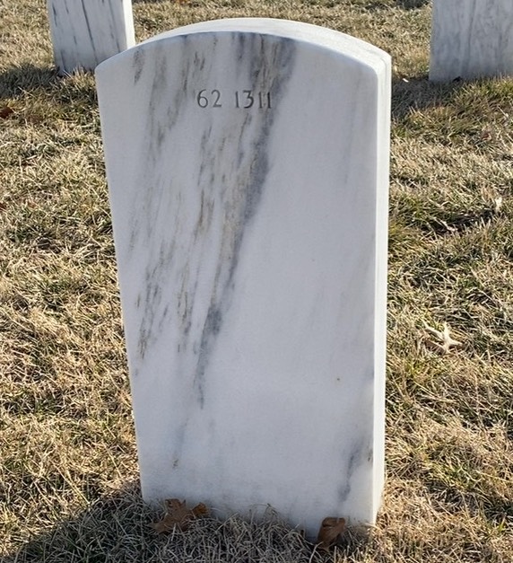 Back of headstone — William Lawrence Withuhn