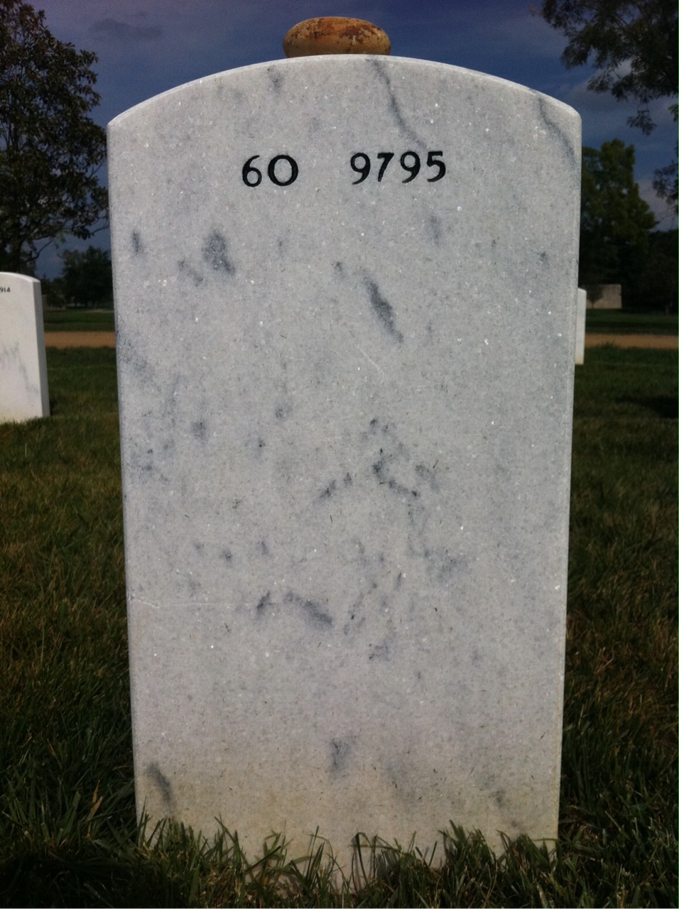 Back of headstone — John Aguilar