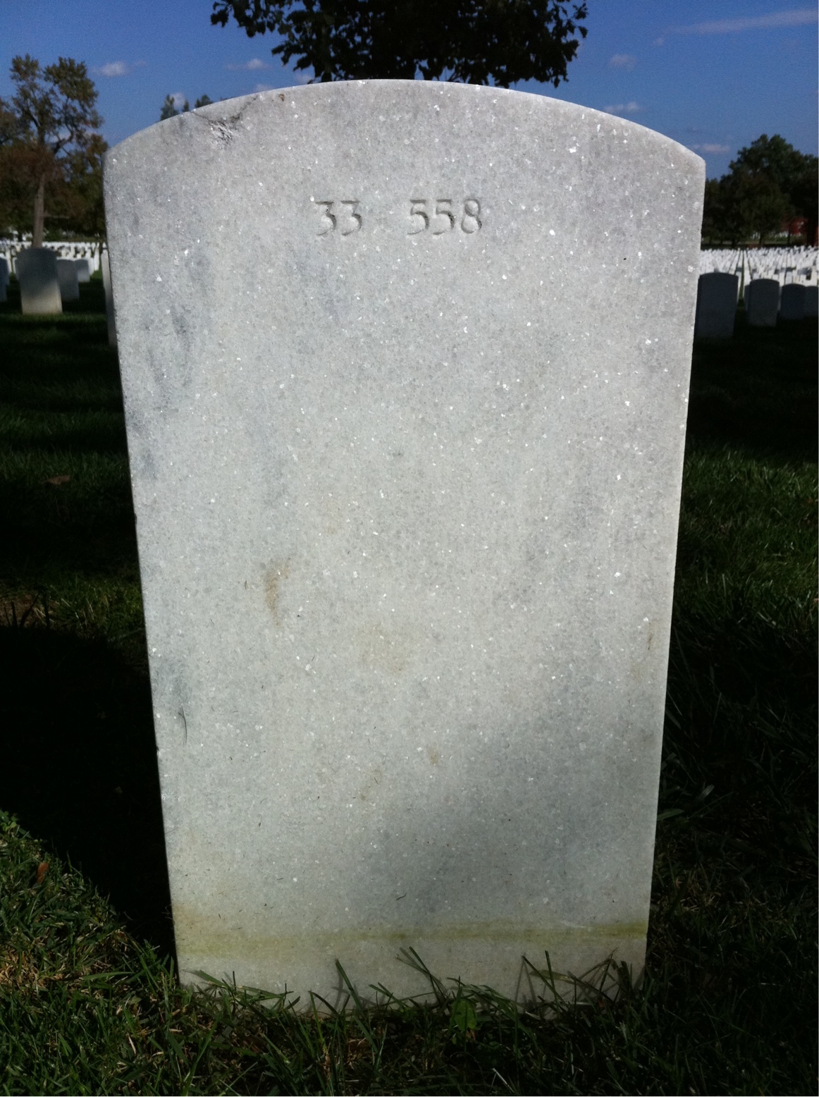 Back of headstone — Ruth Myers