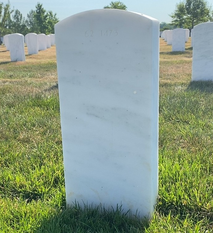 Back of headstone — Russell Morgan