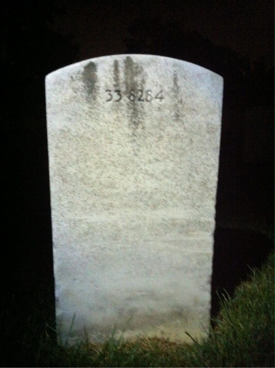 Back of headstone — Robert Myers