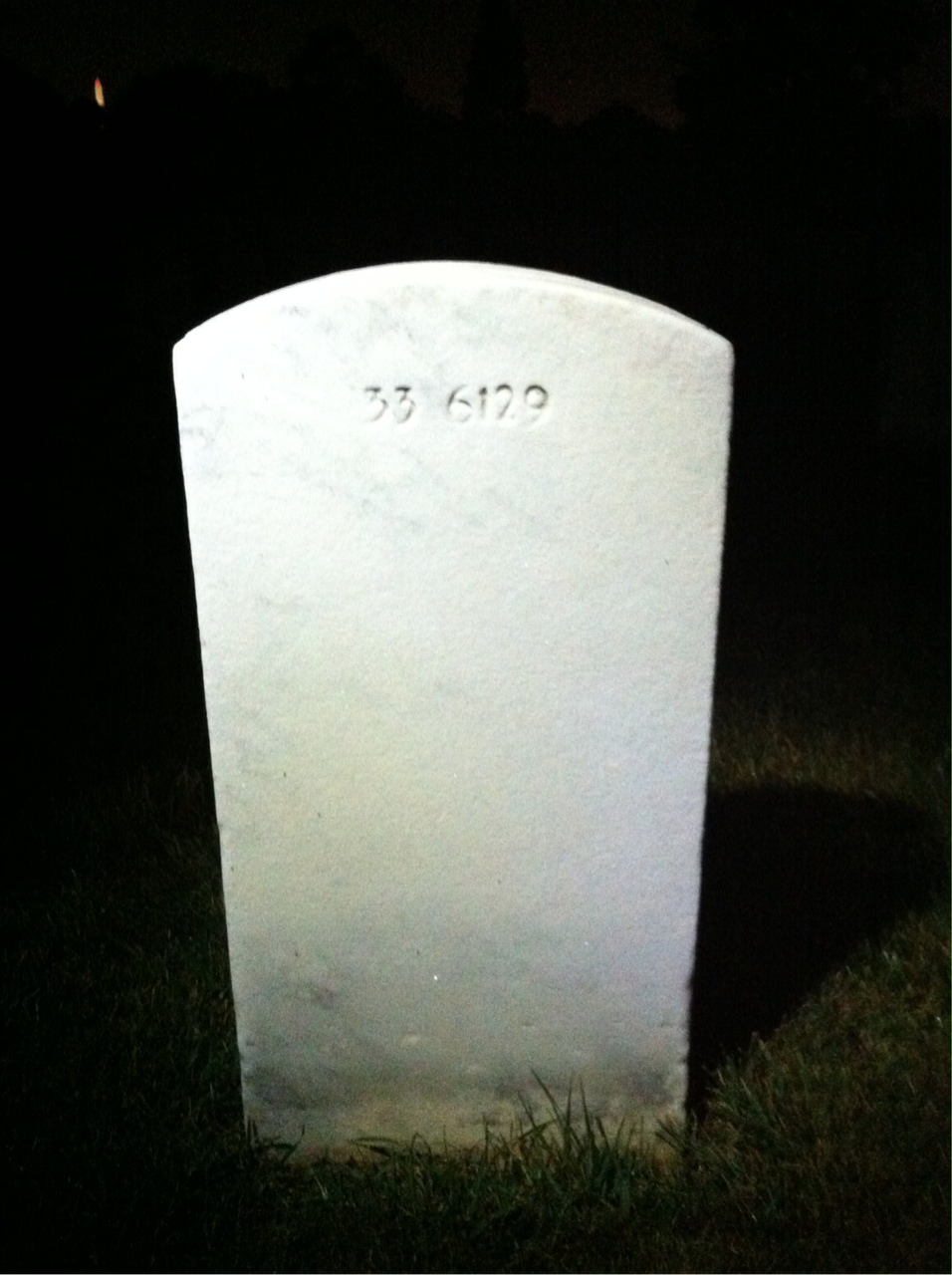 Back of headstone — Albert Anderson