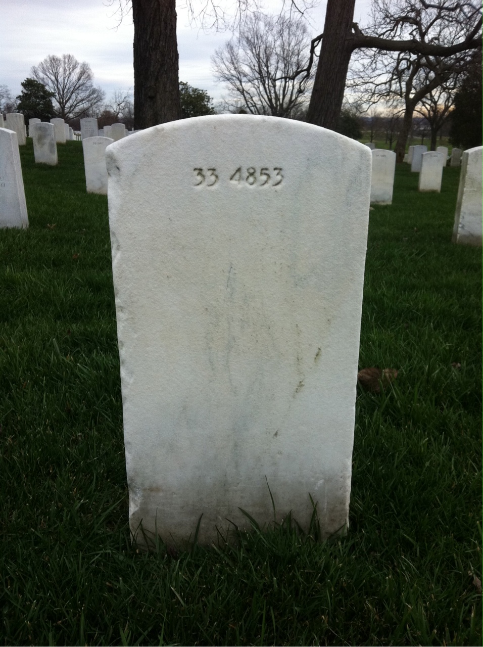 Back of headstone — Edna Migneault