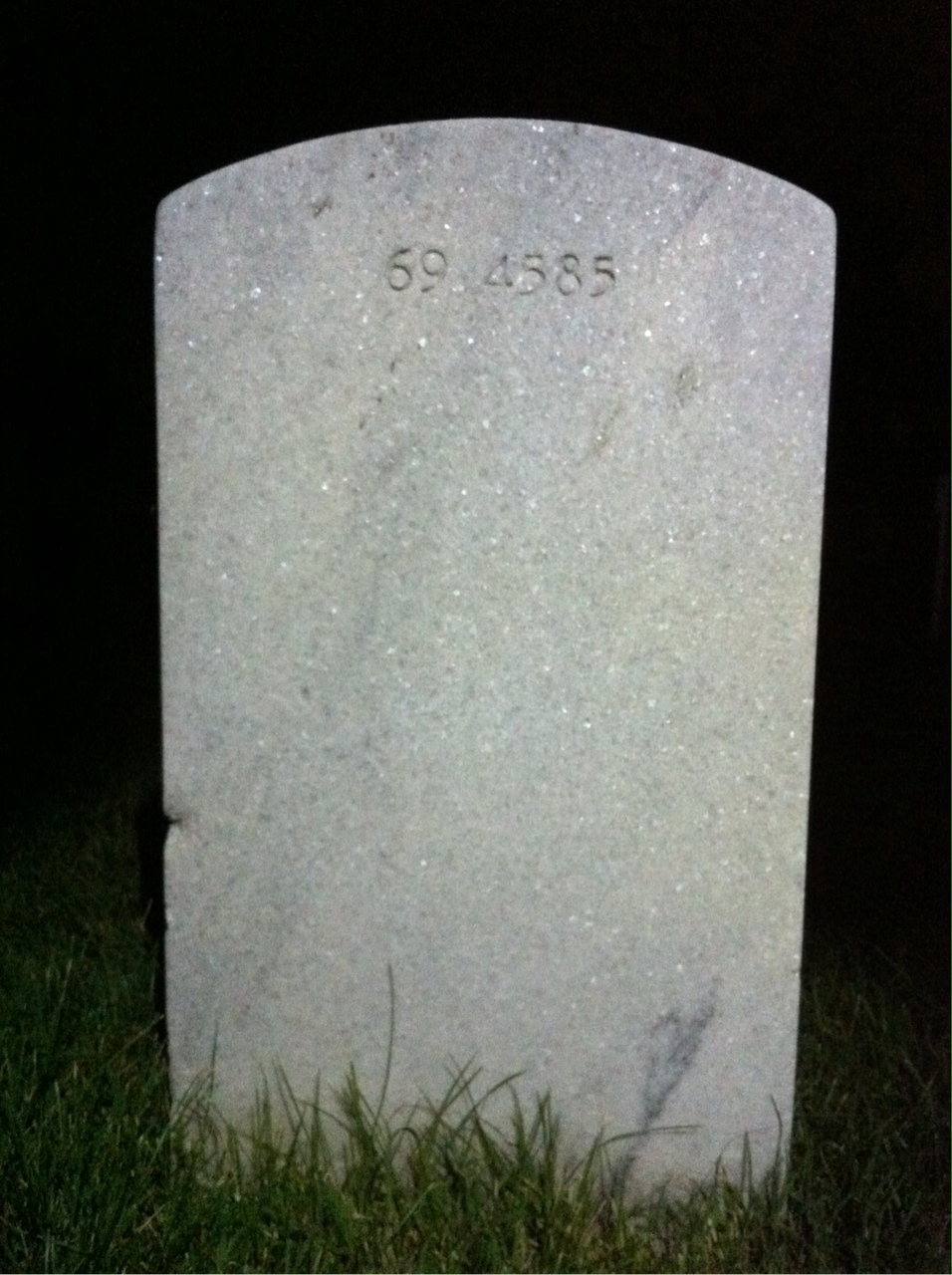 Back of headstone — Herbert Benson