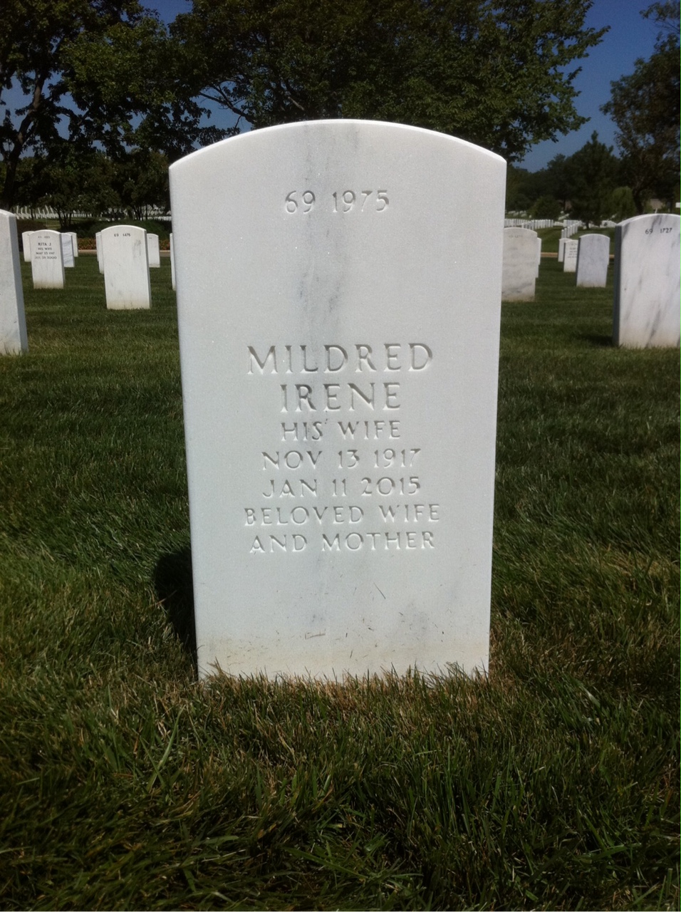 Back of headstone — William Fiigen