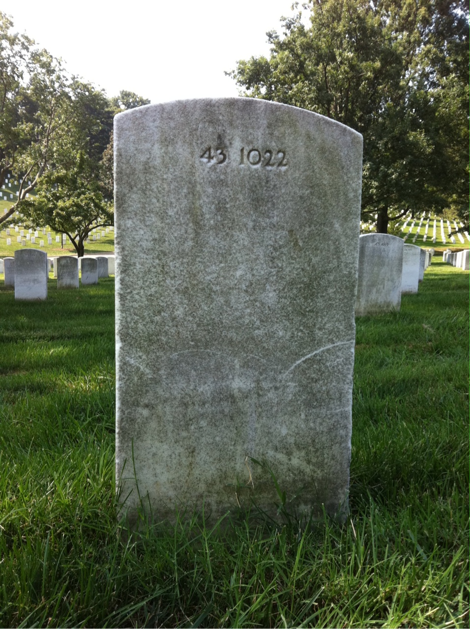 Back of headstone — George Minor