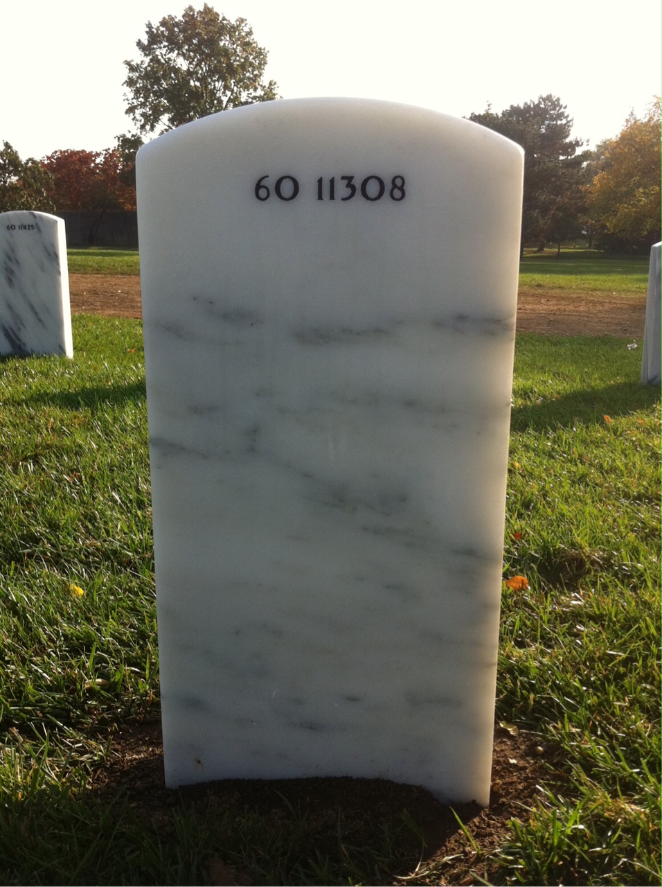 Back of headstone — Albert Robert Gasser