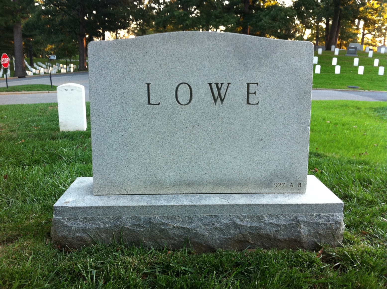 Back of headstone — Barbara Barrett