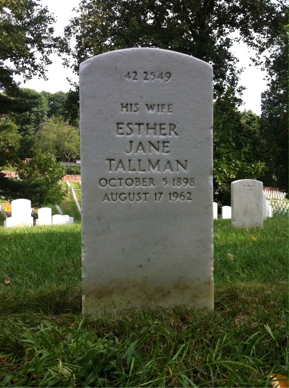 Back of headstone — William L Freeman
