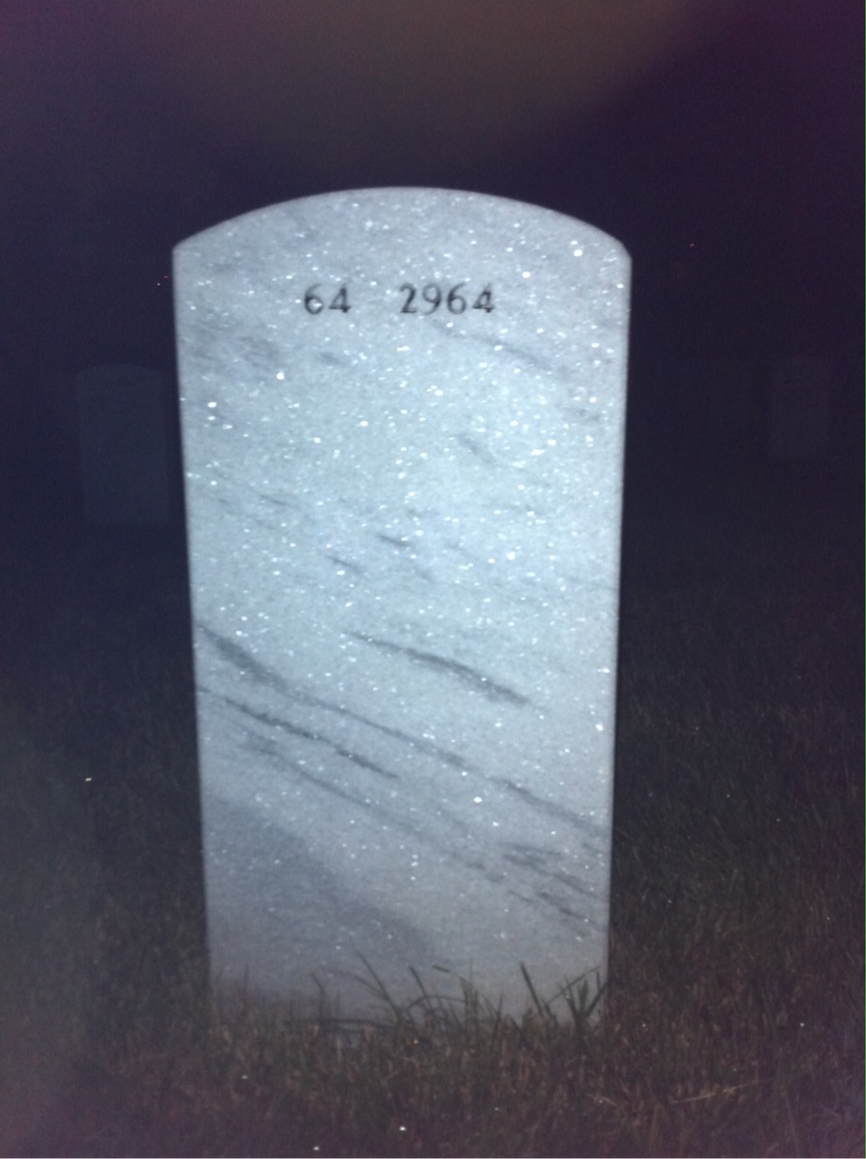 Back of headstone — Donald Douglass