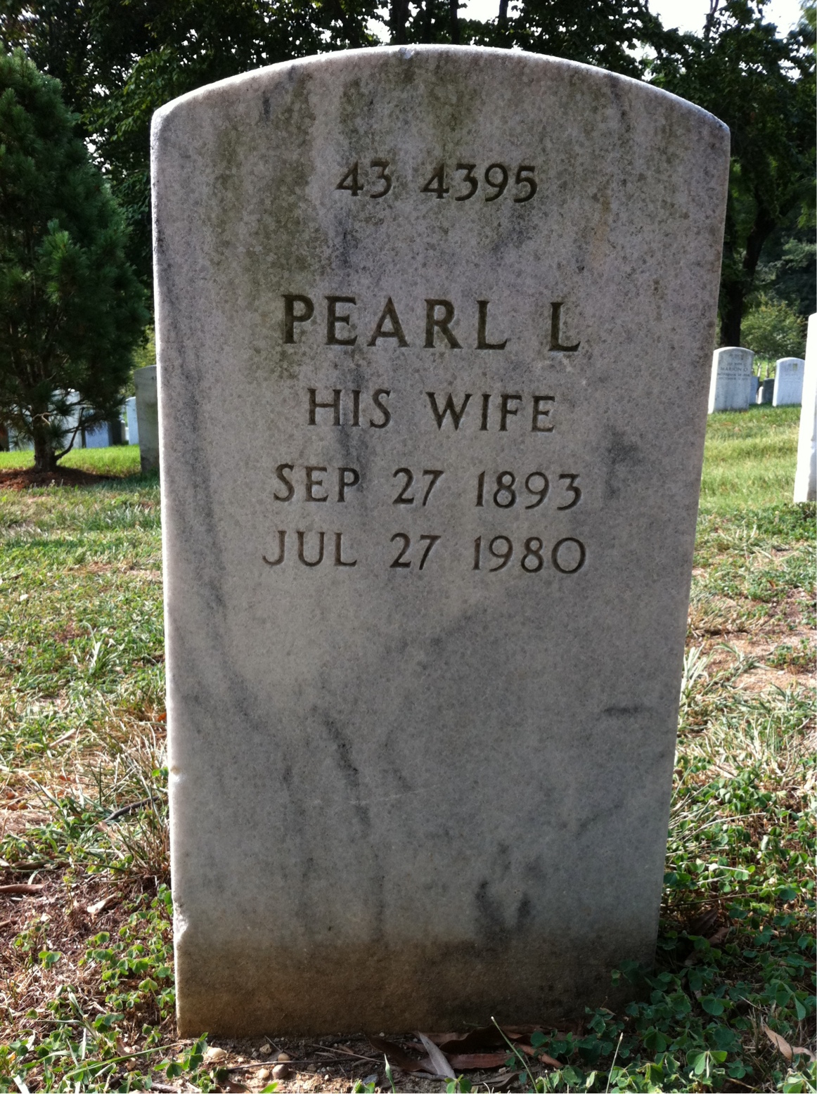 Back of headstone — George Banks