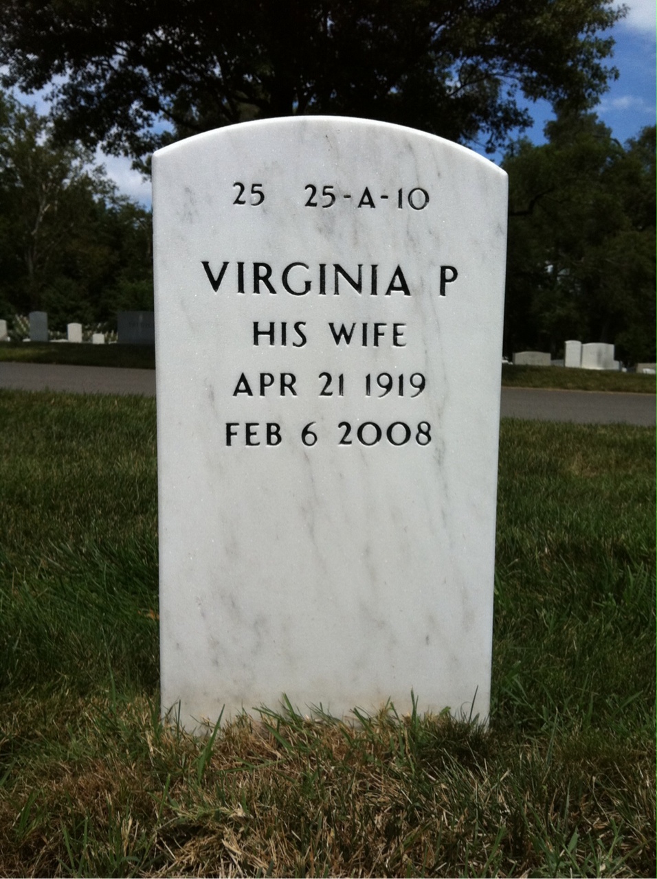 Back of headstone — Thomas O'Neill