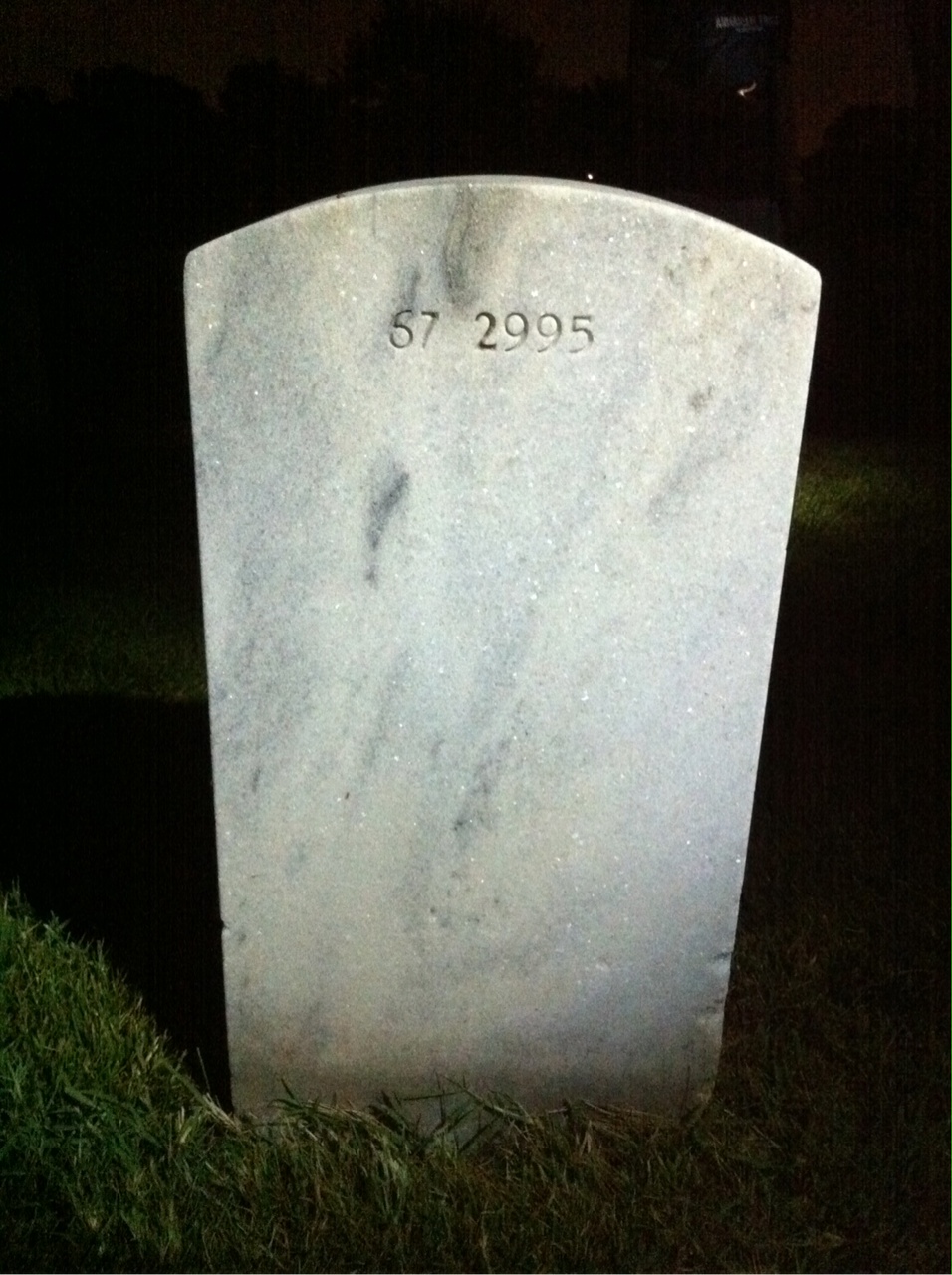 Back of headstone — Alfred Deming