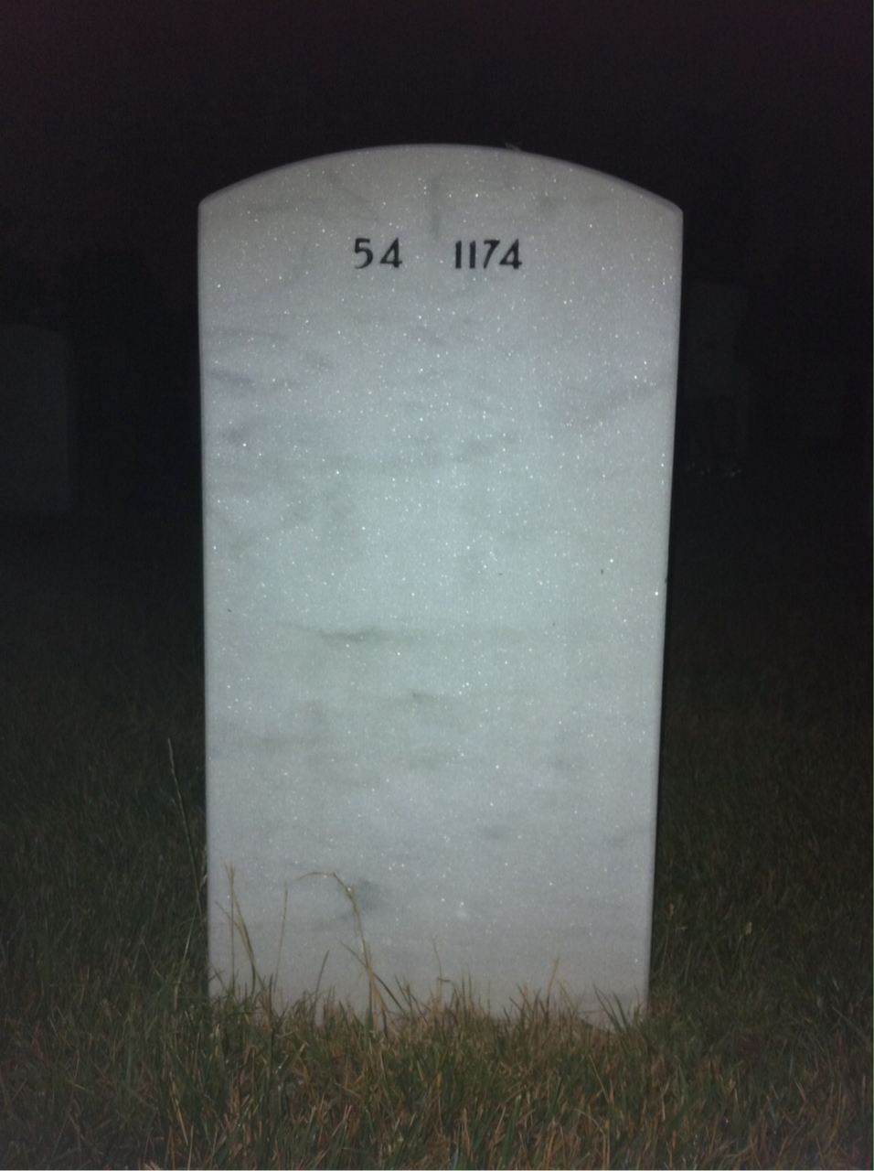 Back of headstone — Thomas Polito