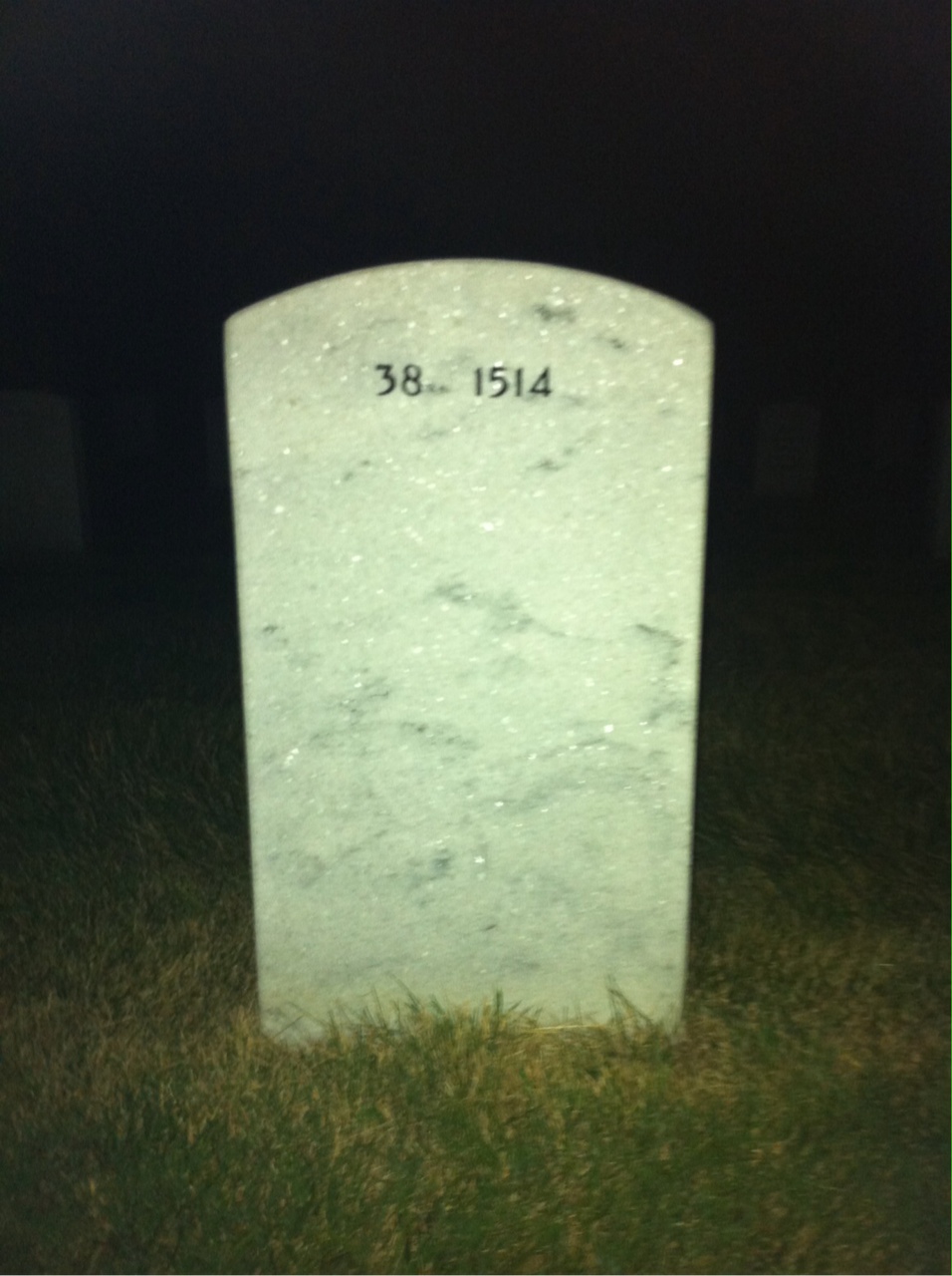 Back of headstone — Ralph Bonwell