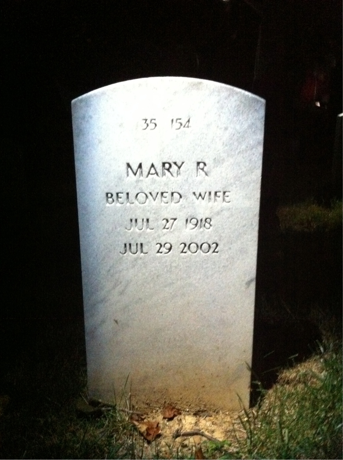 Back of headstone — Edwin D Mcfarland