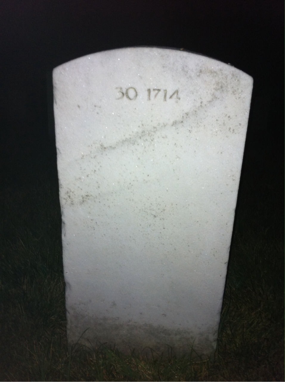 Back of headstone — Soren Back