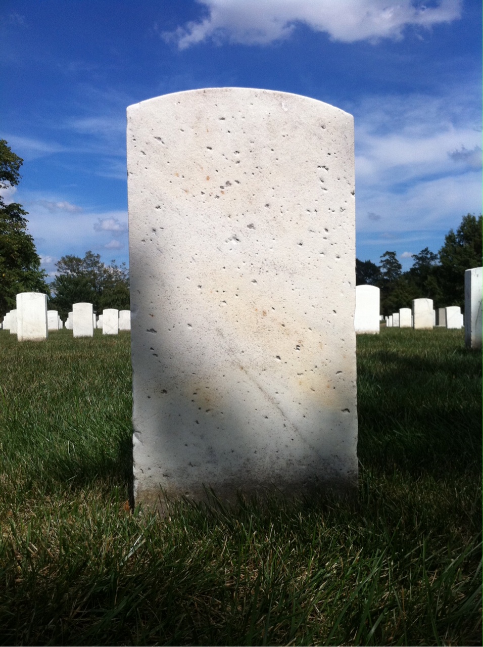 Back of headstone — George Astlin