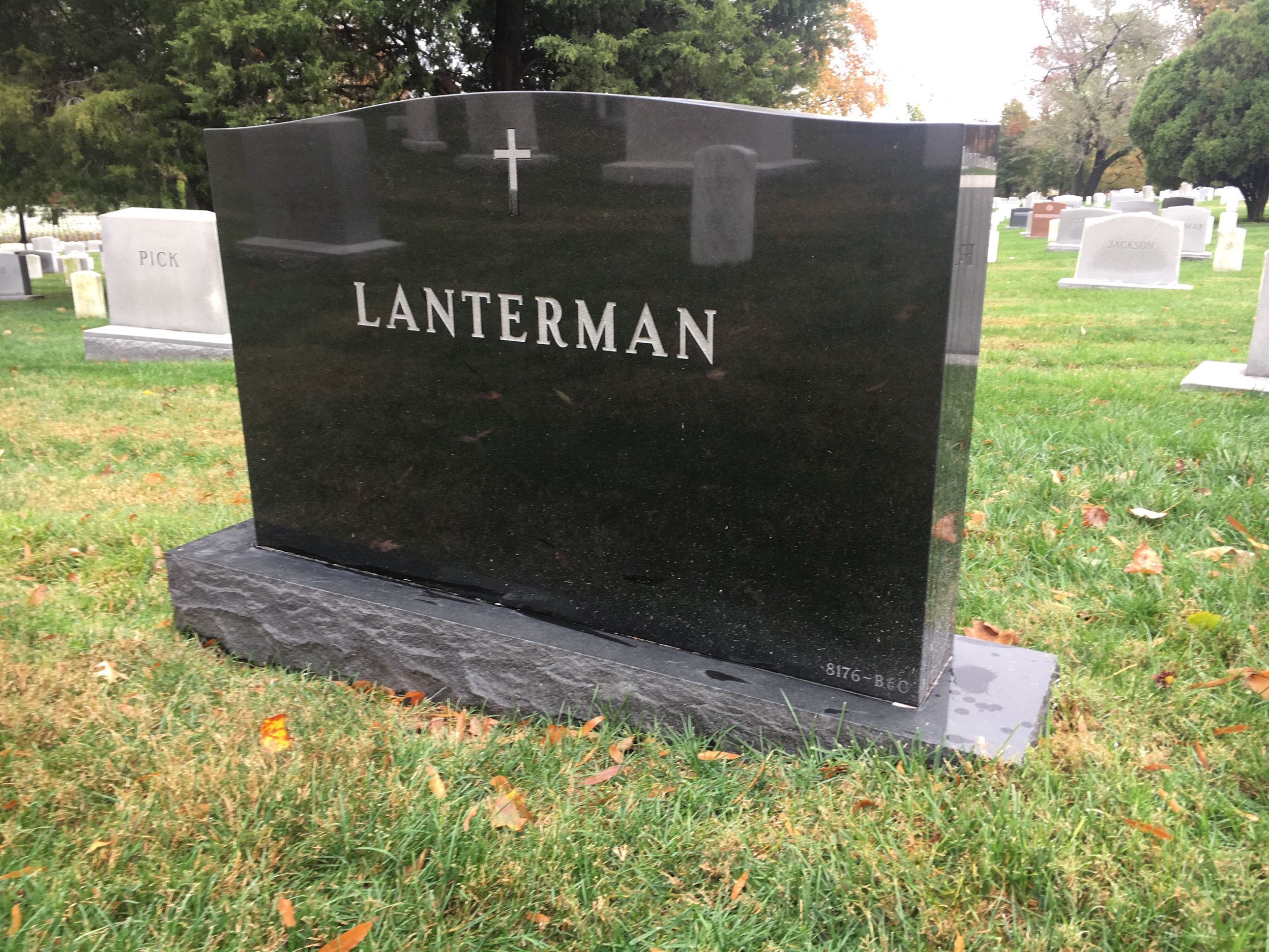Back of headstone — John Lanterman