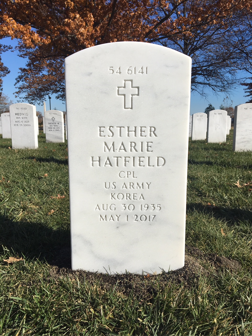 Back of headstone — Lloyd Hatfield