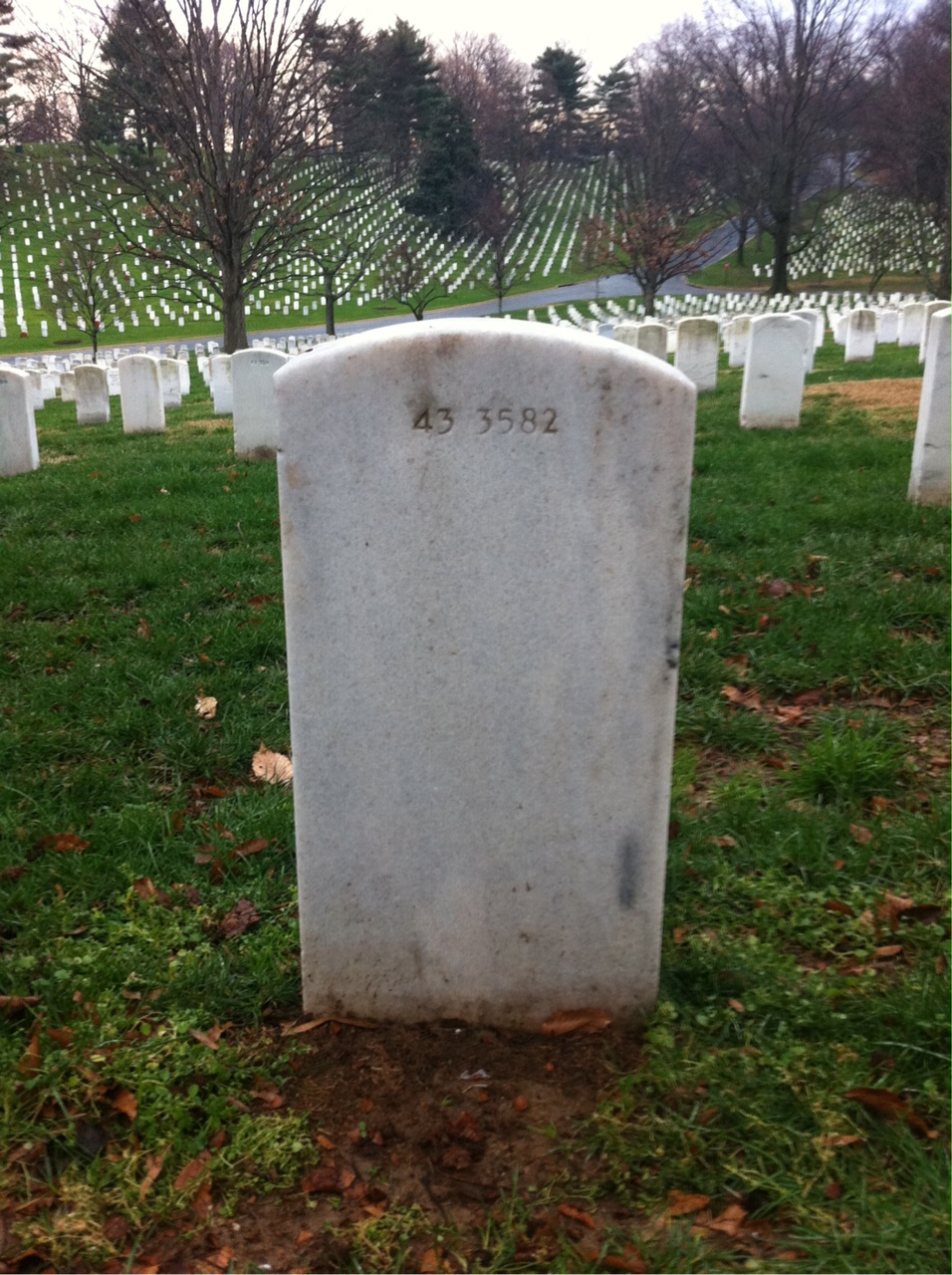 Back of headstone — Alphonse Berg