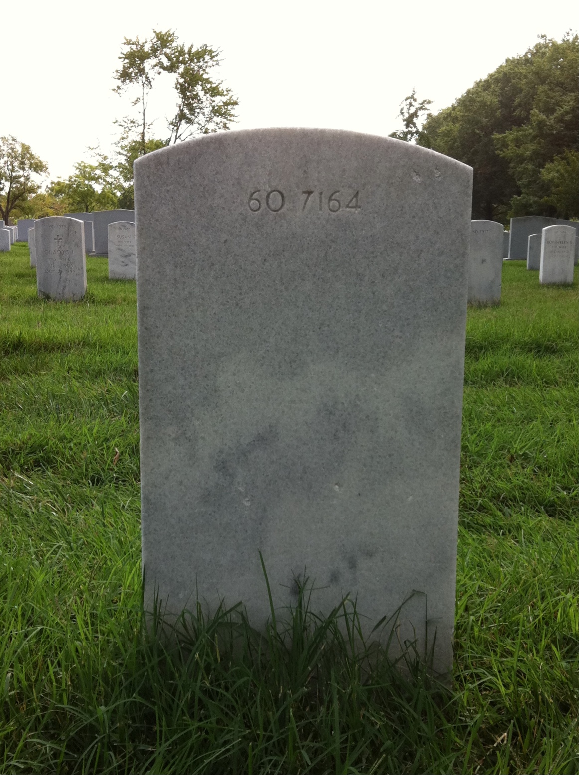 Back of headstone — George Acosta