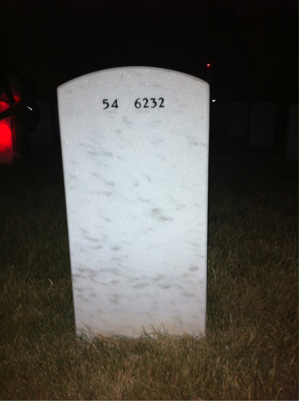 Back of headstone — Mark Walker
