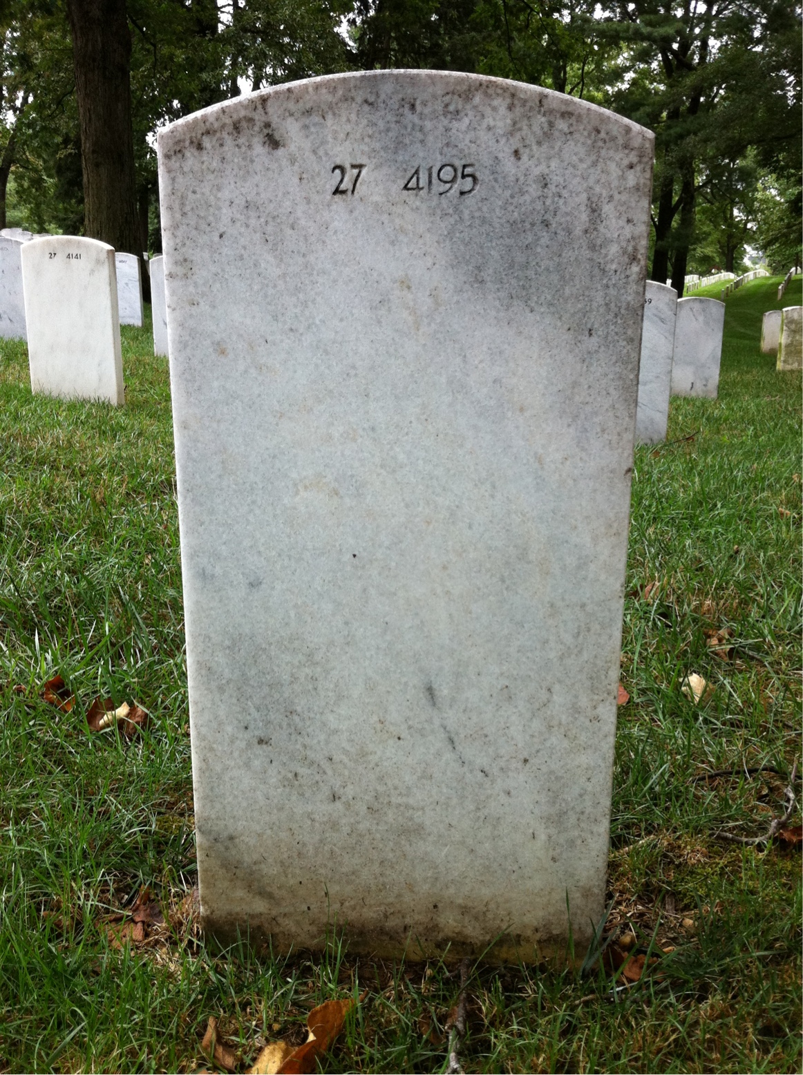 Back of headstone — Caroline Mills