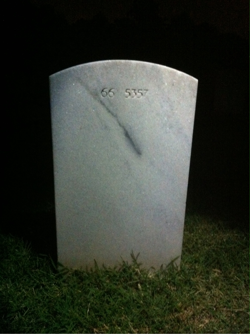 Back of headstone — David Lawton Hodges