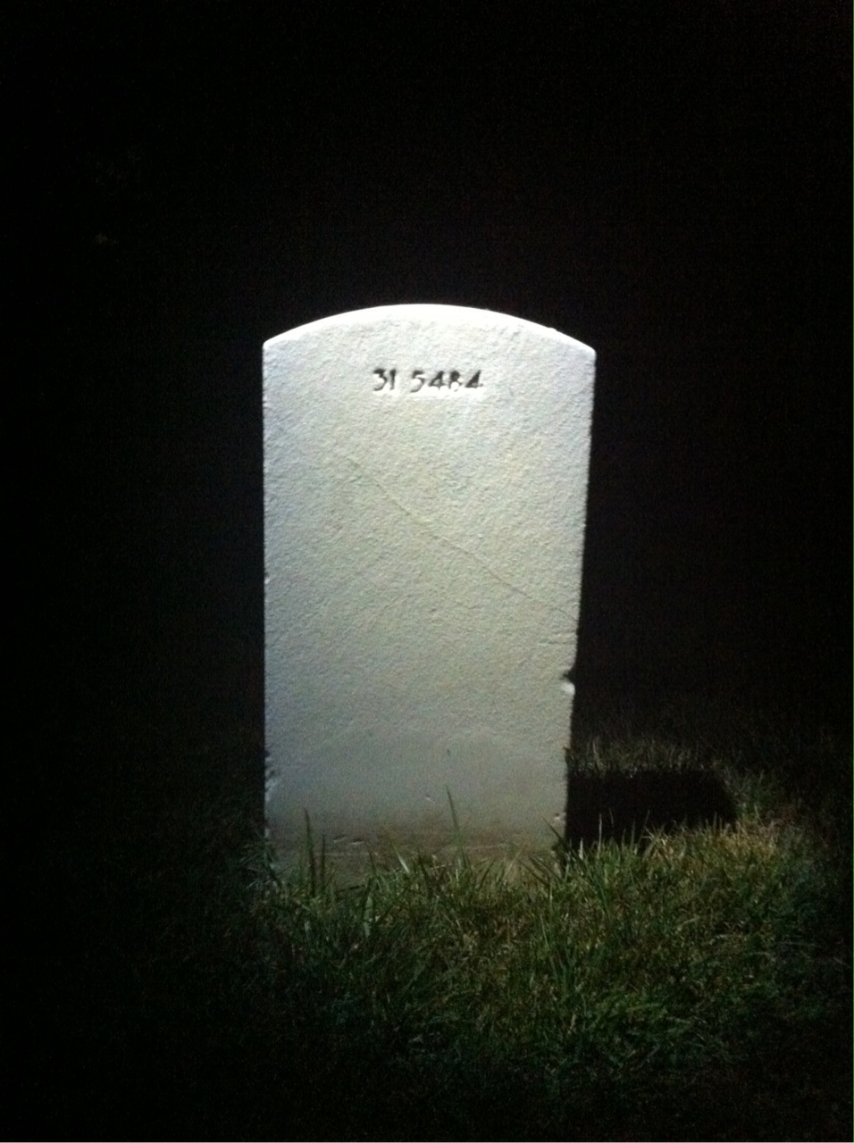 Back of headstone — Thomas J Jones