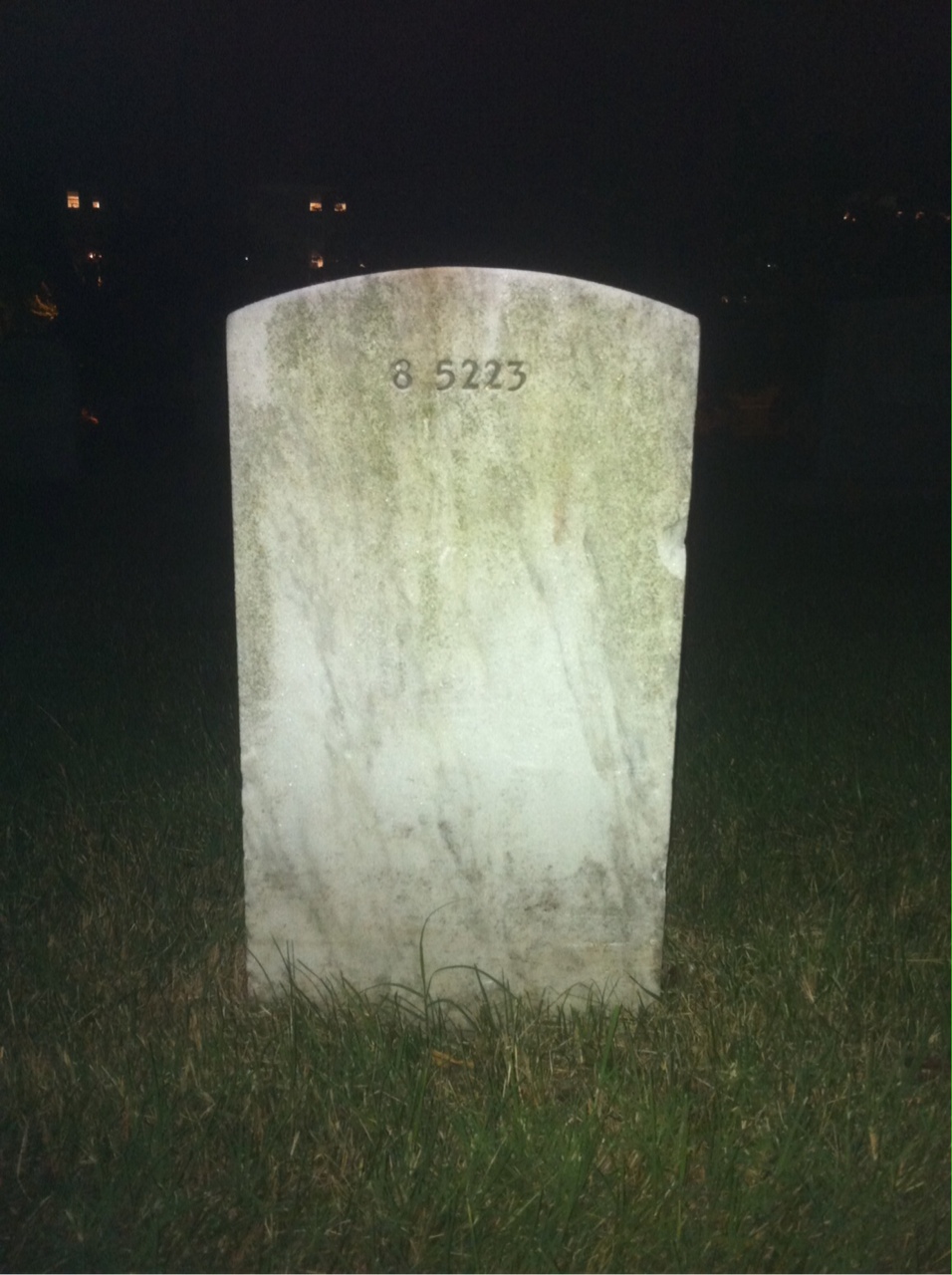 Back of headstone — William Murray
