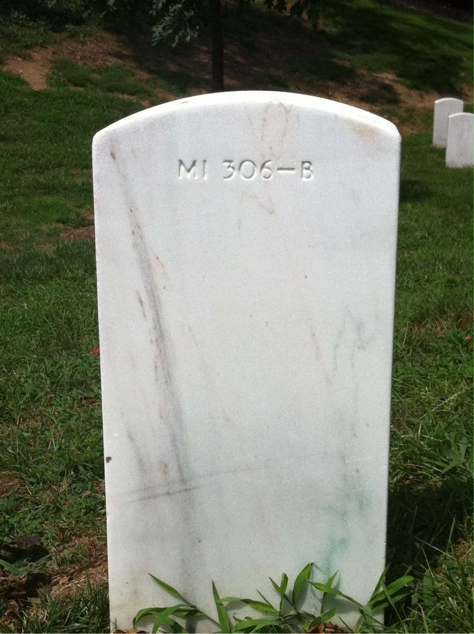 Back of headstone — Joshua Corley