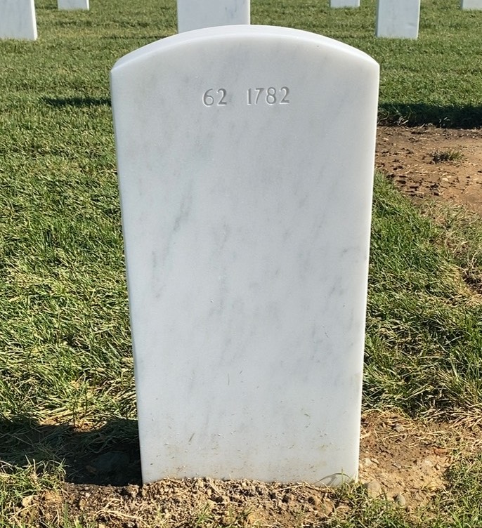 Back of headstone — Ronald Bohmuller