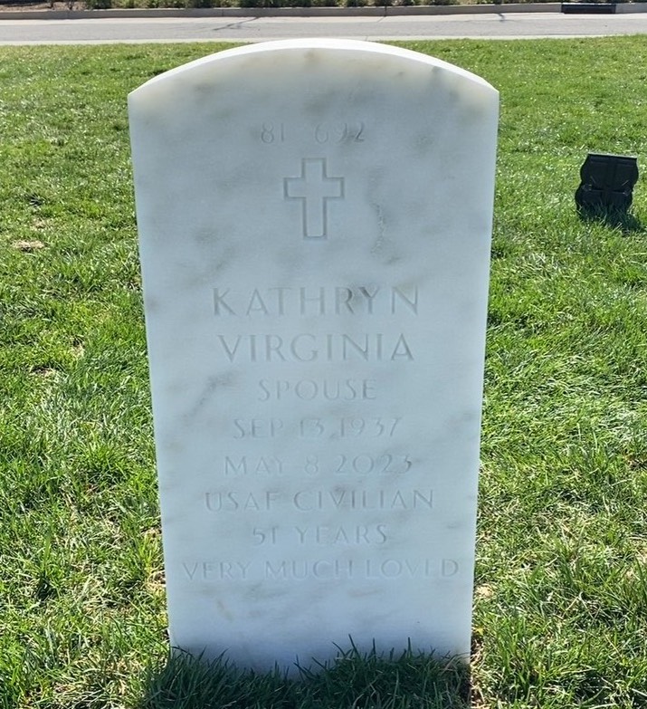 Back of headstone — Bernard Laverne Sutton