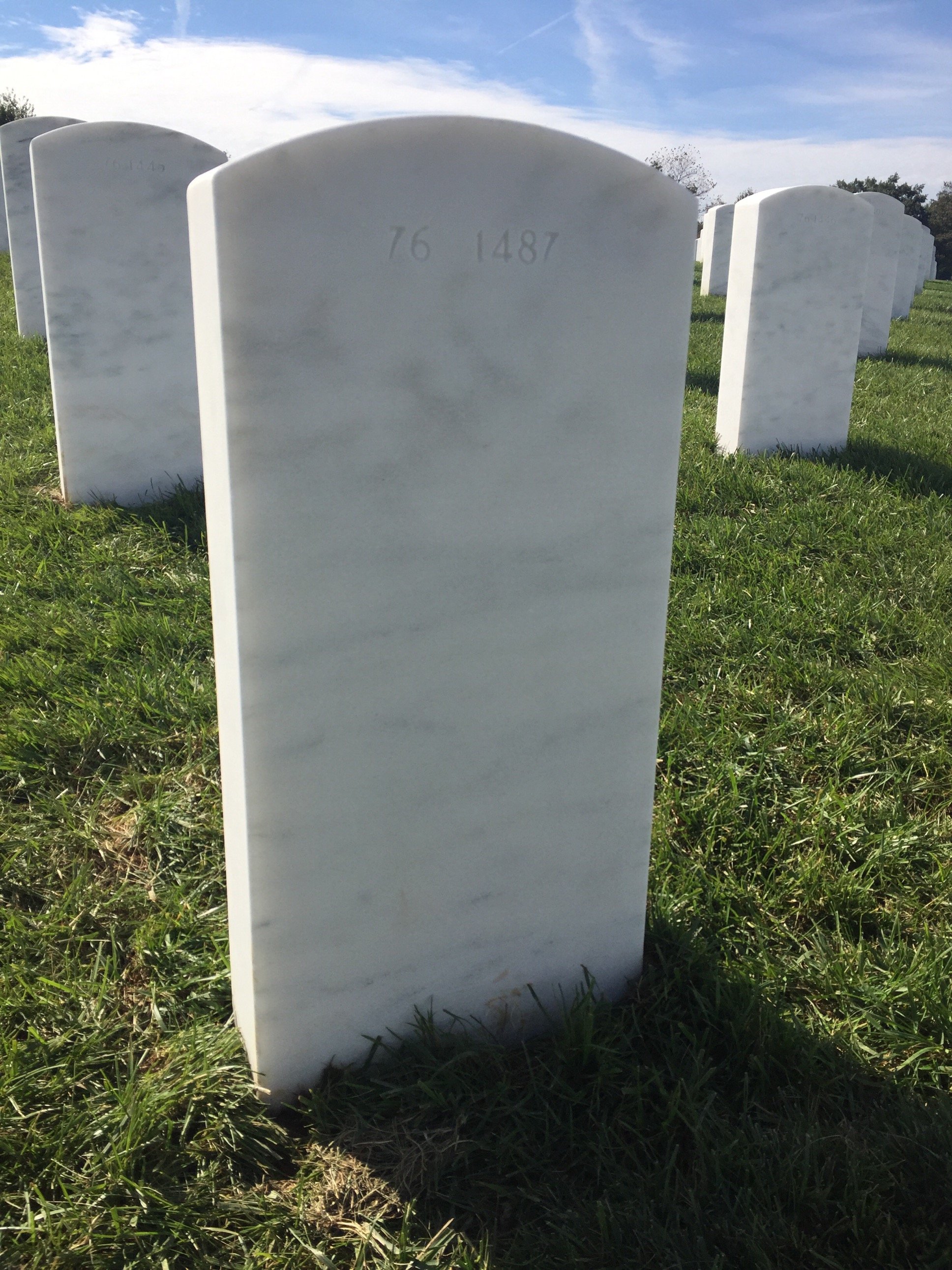 Back of headstone — Victor Thor Ellstrom