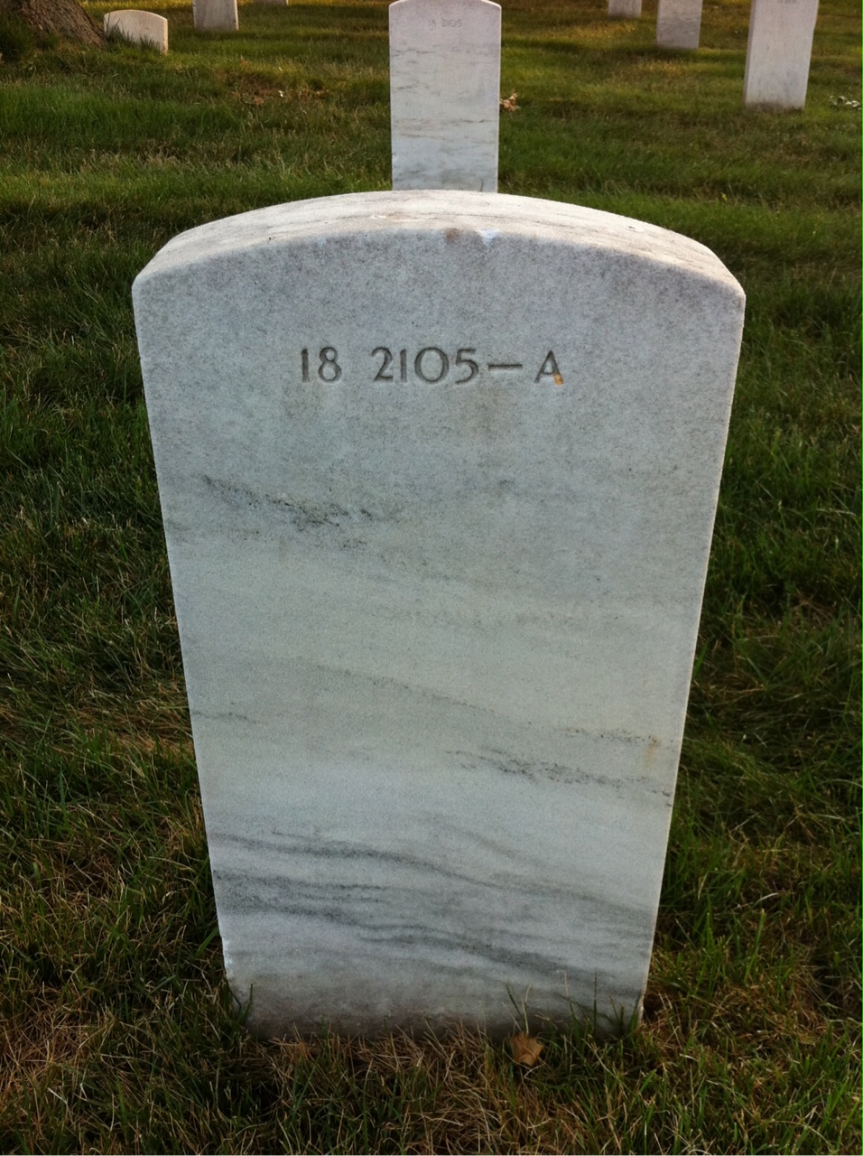Back of headstone — Julius Murray