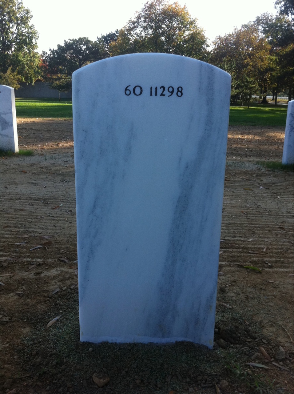 Back of headstone — Ronald Baldwin