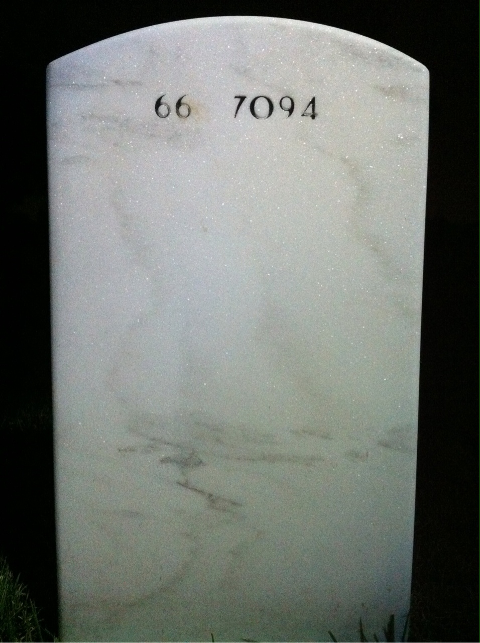 Back of headstone — Joe Snyder