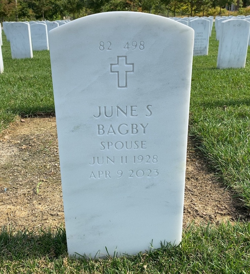 Back of headstone — Herschel Bagby