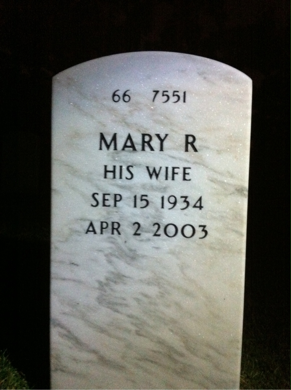 Back of headstone — Shepard Bennett